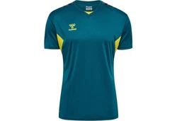 hummel T-Shirt hmlAUTHENTIC PL JERSEY S/S BLAU/KORALLE/SCHWEFELFRÜHLING