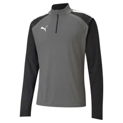 PUMA Sweatshirt teamLIGA HalfZip Sweatshirt Dunkelgrau/Grau/Rot
