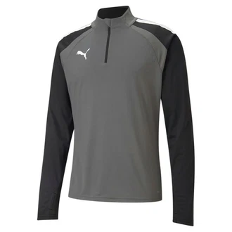 PUMA Sweatshirt teamLIGA HalfZip Sweatshirt Dunkelgrau/Grau/Rot