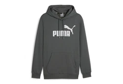 PUMA Herren Kapuzenpullover Essentials Big Logo Hoodie 586687 Dunkelgrau/Dunkelgrün/Grau/Grün