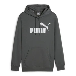PUMA Herren Kapuzenpullover Essentials Big Logo Hoodie 586687 Dunkelgrau/Dunkelgrün/Grau/Grün