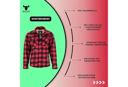 BULLDT Thermohemd Trend529-Hemd Rot/Dunkelrot