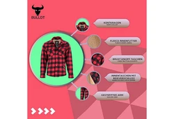 BULLDT Thermohemd Trend529-Hemd Rot/Dunkelrot