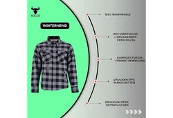 BULLDT Thermohemd Trend529-Hemd Schwarz/Dunkelblau/Blau/Grau/Hellblau