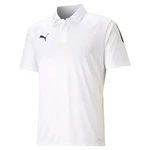 PUMA T-Shirt teamLIGA Sideline Polo Weiß/Rot/Creme