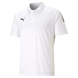 PUMA T-Shirt teamLIGA Sideline Polo Weiß/Rot/Creme