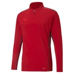 PUMA Langarmshirt teamCUP 1/4 Zip Top Rot