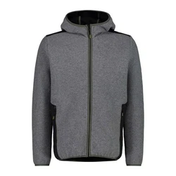 CMP Kapuzensweat MAN JACKET FIX HOOD Poncho FUMO MEL.-NERO