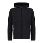 CMP Kapuzensweat MAN JACKET FIX HOOD Poncho CARBONE MEL.-NERO