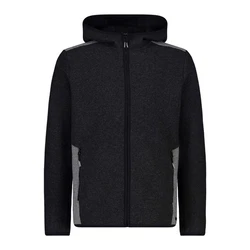 CMP Kapuzensweat MAN JACKET FIX HOOD Poncho CARBONE MEL.-NERO