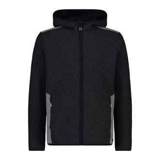 CMP Kapuzensweat MAN JACKET FIX HOOD Poncho CARBONE MEL.-NERO CMP Kapuzensweat MAN JACKET FIX HOOD Poncho CARBONE MEL.-NERO