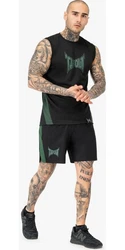 TAPOUT Shorts Training Short Dunkelgrün/Schwarz/Grün