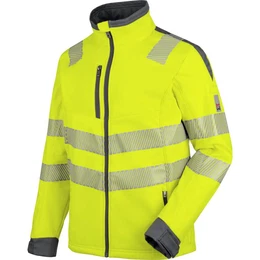 Wrth MODYF Softshelljacke Neon Warnschutz EN 20471 Wetterfeste HI-VIS Softshelljacke fr Herren