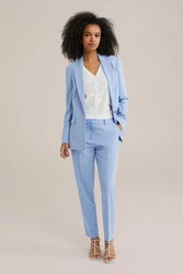 WE Fashion Anzughose Hellblau/Blau