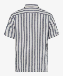 Brax Kurzarmhemd Style LUKE Grau/Blau/Dunkelblau