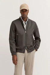 bugatti Blouson mit Collegekragen Grau/Khaki/Braun/Dunkelgrün/Dunkelgrau/Hellgrau