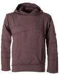 Vishes Kapuzensweatshirt Patchwork Herren Tribal Hoodie Braun/Lila/Dunkelrot/Bordeaux/Rot/Grau