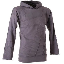 Kapuzensweatshirt Patchwork Herren Tribal Hoodie Warm Baumwollsweater Kapuzenpullover Alternative Bekleidung, Goa Ethno Style