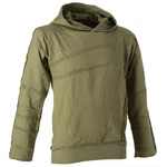 Vishes Kapuzensweatshirt Patchwork Herren Tribal Hoodie Dunkelgrün/Khaki