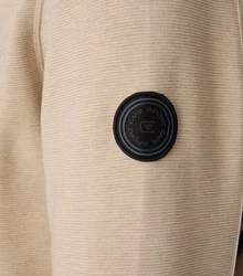 CASAMODA Sweatjacke Longsweatshirt Beige/Khaki/Dunkelblau/Braun