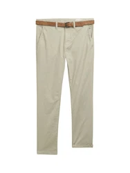 TOM TAILOR Denim Chinohose Slim Chino Hose mit Gürtel Khaki