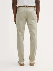 TOM TAILOR Denim Chinohose Slim Chino Hose mit Gürtel Khaki