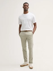 TOM TAILOR Denim Chinohose Slim Chino Hose mit Gürtel Khaki