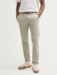 TOM TAILOR Denim Chinohose Slim Chino Hose mit Gürtel Khaki