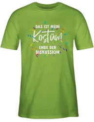Shirtracer T-Shirt Das ist mein Kostüm Ende der Diskussion Neonfarben/Grün