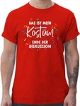Shirtracer T-Shirt Das ist mein Kostüm Ende der Diskussion Rot/Dunkelrot/Bordeaux