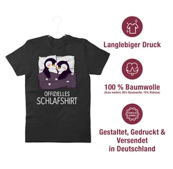 Shirtracer T-Shirt Offizielles Schlafshirt Pinguin Prchen Geschenk Schwarz/Weiß/Silber/Lila/Blau