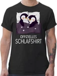Shirtracer T-Shirt Offizielles Schlafshirt Pinguin Prchen Geschenk Schwarz/Weiß/Silber/Lila/Blau