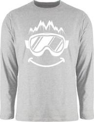 Shirtracer Rundhalsshirt Ski Geschenk Ski fahren Geschenk I Ski Geschenke Ski Geschenkidee Snowboard Grau/Rot/Silber/Creme/Hellgrau