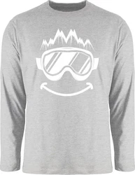 Shirtracer Rundhalsshirt Ski Geschenk Ski fahren Geschenk I Ski Geschenke Ski Geschenkidee Snowboard Grau/Rot/Silber/Creme/Hellgrau