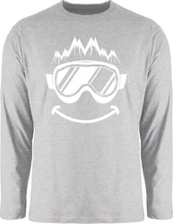 Shirtracer Rundhalsshirt Ski Geschenk Ski fahren Geschenk I Ski Geschenke Ski Geschenkidee Snowboard Grau/Rot/Silber/Creme/Hellgrau