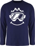 Shirtracer Rundhalsshirt Ski Geschenk Ski fahren Geschenk I Ski Geschenke Ski Geschenkidee Snowboard Dunkelblau/Creme