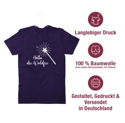 Shirtracer T-Shirt Holla die Waldfee Kostüm Lustige Sprüche Lila
