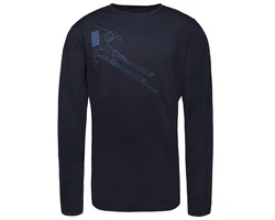 Schöffel Langarmshirt Hasliberg Dunkelblau/Blau/Hellblau