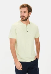 camel active Henleyshirt Hellgrün/Gelb/Grün