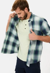 camel active Henleyshirt Hellgrün/Gelb/Grün