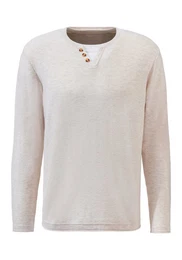 Strickpullover mit hochwertiger Halslochverarbeitung in double-layer Optik
