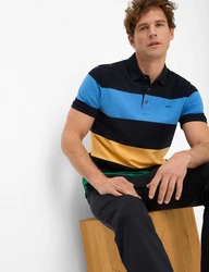 Brax Poloshirt Style PIO Mischfarben/Dunkelblau/Blau/Beige/Hellblau/Türkis