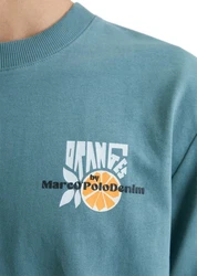 Marc O'Polo DENIM T-Shirt Bio-Baumwoll-Jersey Blau/Hellblau/Türkis