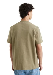 Marc O'Polo DENIM T-Shirt Bio-Baumwoll-Jersey Khaki/Dunkelgrün/Beige