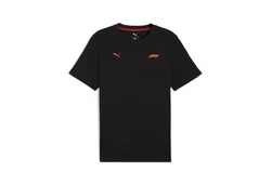 PUMA T-Shirt F1 Small Logo T-Shirt Herren Schwarz/Rot
