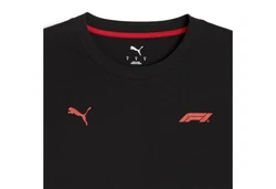PUMA T-Shirt F1 Small Logo T-Shirt Herren Schwarz/Rot