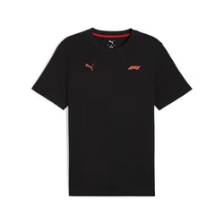 PUMA T-Shirt F1 Small Logo T-Shirt Herren Schwarz/Rot