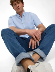 Brax Kurzarmhemd Style DAN Hellblau