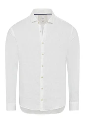 Brax Leinenhemd Style HAROLD Weiß/Creme/Grau