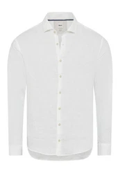 Brax Leinenhemd Style HAROLD Weiß/Creme/Grau